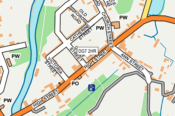 DG7 2HR map - OS OpenMap – Local (Ordnance Survey)