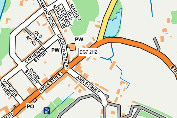 DG7 2HZ map - OS OpenMap – Local (Ordnance Survey)