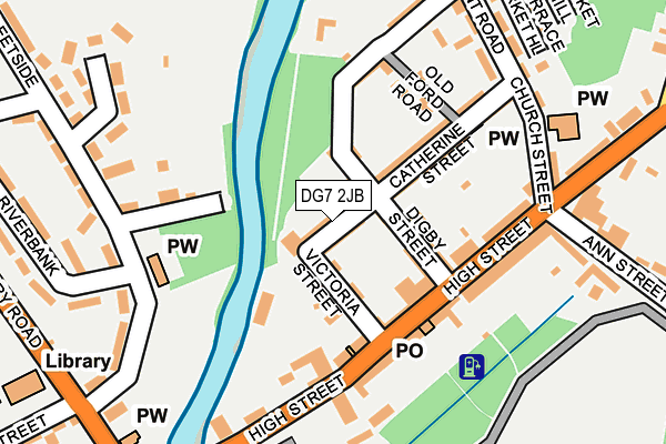 DG7 2JB map - OS OpenMap – Local (Ordnance Survey)