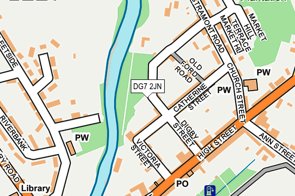 DG7 2JN map - OS OpenMap – Local (Ordnance Survey)