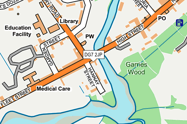 DG7 2JP map - OS OpenMap – Local (Ordnance Survey)