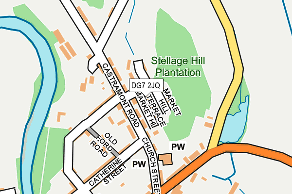 DG7 2JQ map - OS OpenMap – Local (Ordnance Survey)