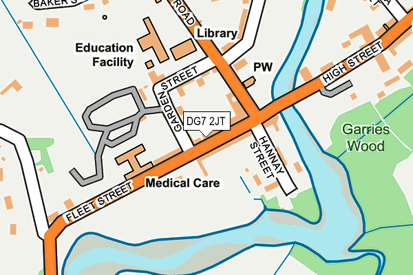 DG7 2JT map - OS OpenMap – Local (Ordnance Survey)