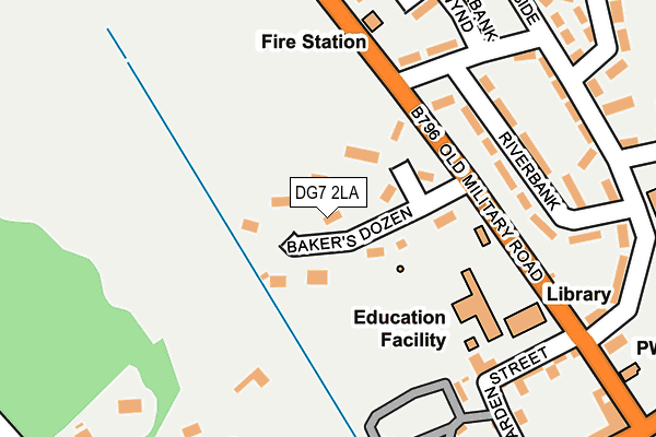 DG7 2LA map - OS OpenMap – Local (Ordnance Survey)