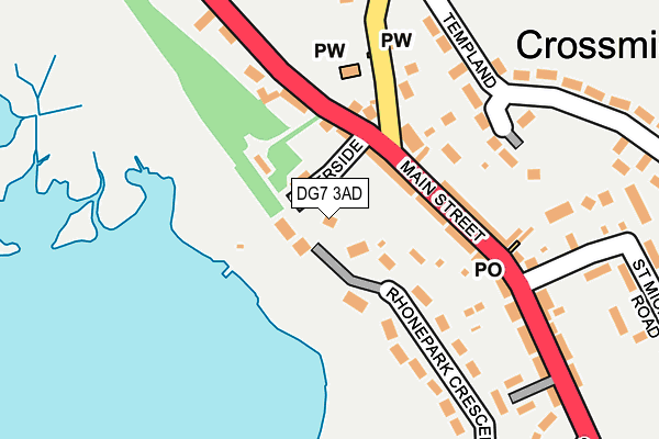 DG7 3AD map - OS OpenMap – Local (Ordnance Survey)