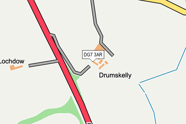 DG7 3AR map - OS OpenMap – Local (Ordnance Survey)