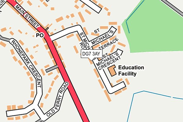 DG7 3AY map - OS OpenMap – Local (Ordnance Survey)