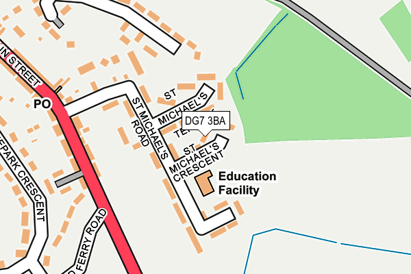 DG7 3BA map - OS OpenMap – Local (Ordnance Survey)