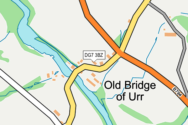 DG7 3BZ map - OS OpenMap – Local (Ordnance Survey)