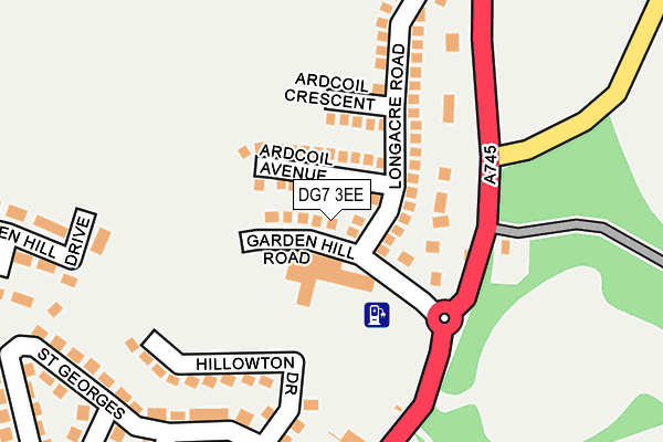 DG7 3EE map - OS OpenMap – Local (Ordnance Survey)