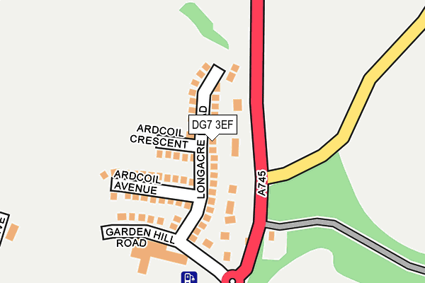 DG7 3EF map - OS OpenMap – Local (Ordnance Survey)