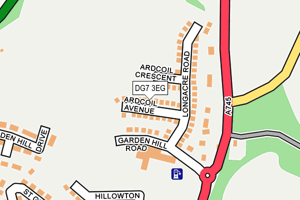 DG7 3EG map - OS OpenMap – Local (Ordnance Survey)