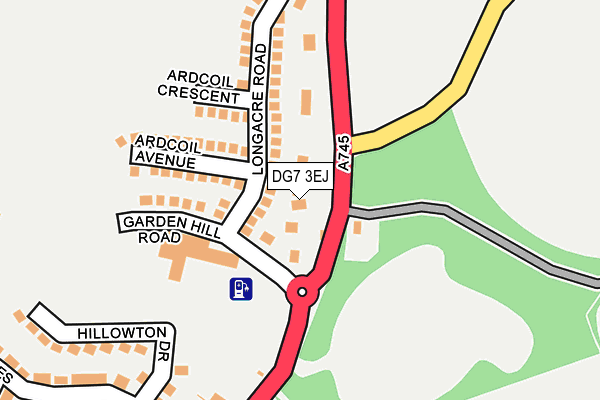 DG7 3EJ map - OS OpenMap – Local (Ordnance Survey)