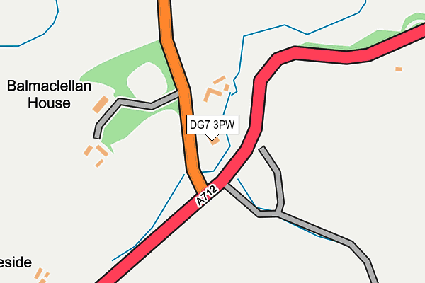 DG7 3PW map - OS OpenMap – Local (Ordnance Survey)