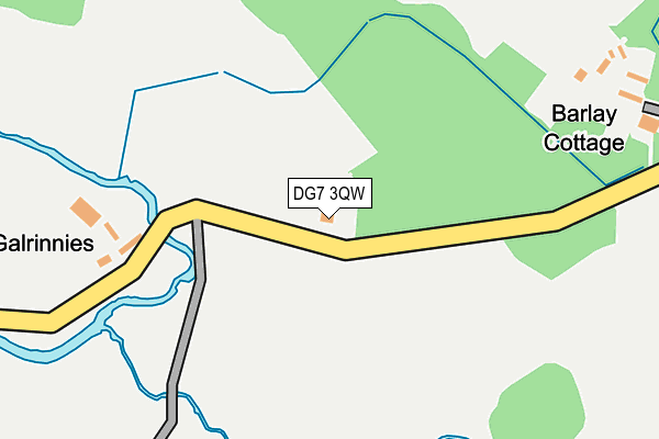 DG7 3QW map - OS OpenMap – Local (Ordnance Survey)