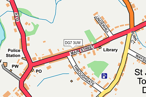 DG7 3UW map - OS OpenMap – Local (Ordnance Survey)