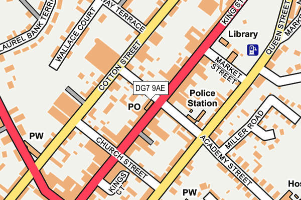 DG7 9AE map - OS OpenMap – Local (Ordnance Survey)