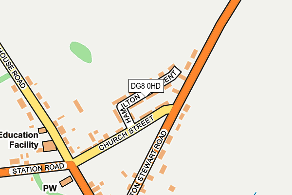 DG8 0HD map - OS OpenMap – Local (Ordnance Survey)