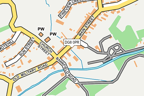 DG8 0PR map - OS OpenMap – Local (Ordnance Survey)