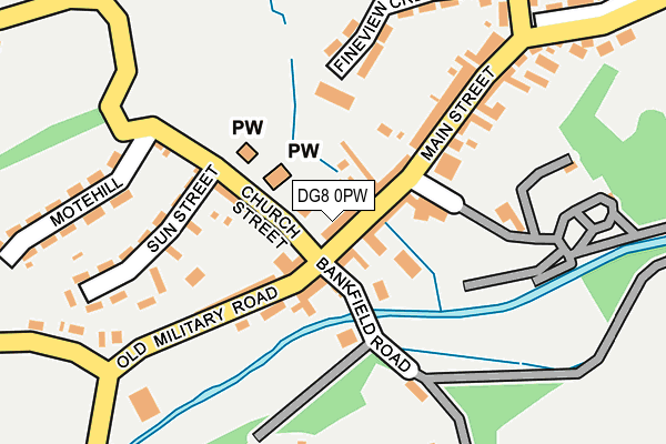DG8 0PW map - OS OpenMap – Local (Ordnance Survey)
