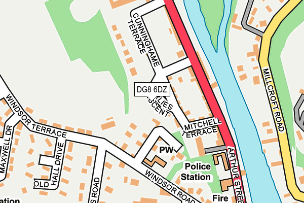 DG8 6DZ map - OS OpenMap – Local (Ordnance Survey)