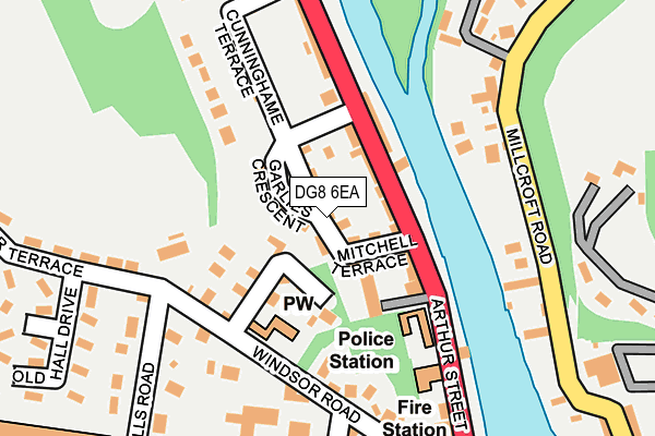 DG8 6EA map - OS OpenMap – Local (Ordnance Survey)