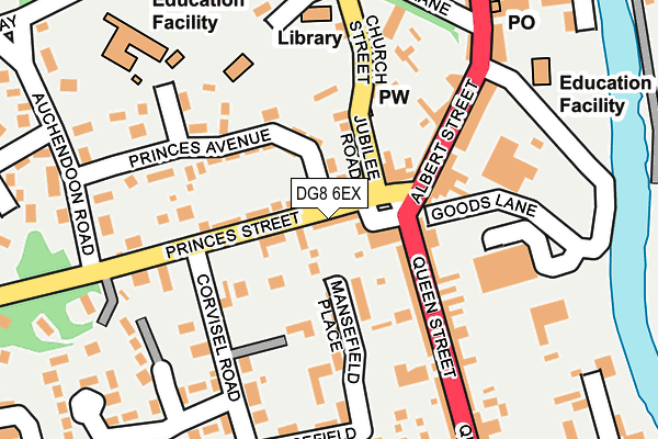 DG8 6EX map - OS OpenMap – Local (Ordnance Survey)