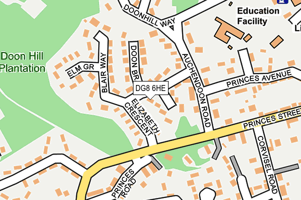 DG8 6HE map - OS OpenMap – Local (Ordnance Survey)