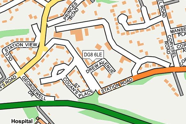 DG8 6LE map - OS OpenMap – Local (Ordnance Survey)