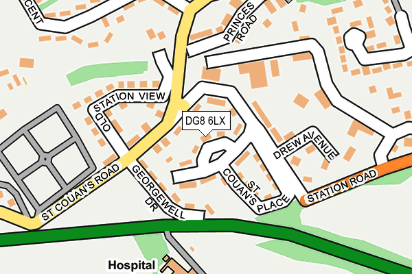 DG8 6LX map - OS OpenMap – Local (Ordnance Survey)