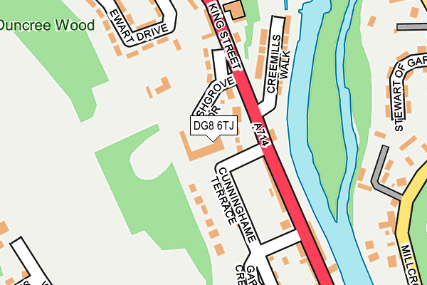 DG8 6TJ map - OS OpenMap – Local (Ordnance Survey)