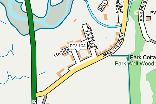 DG8 7DA map - OS OpenMap – Local (Ordnance Survey)