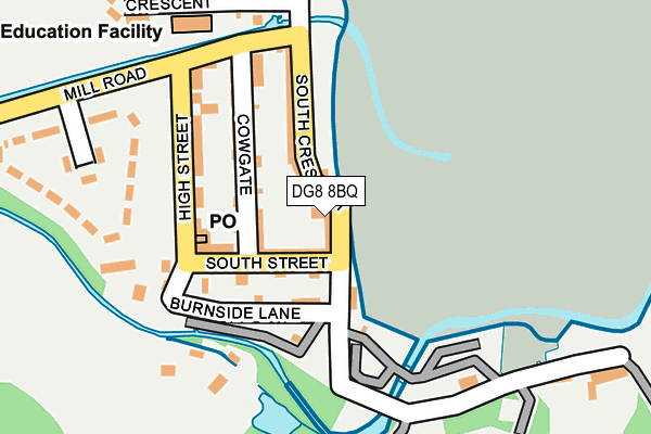 DG8 8BQ map - OS OpenMap – Local (Ordnance Survey)