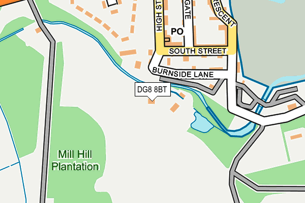 DG8 8BT map - OS OpenMap – Local (Ordnance Survey)