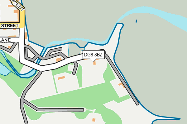 DG8 8BZ map - OS OpenMap – Local (Ordnance Survey)