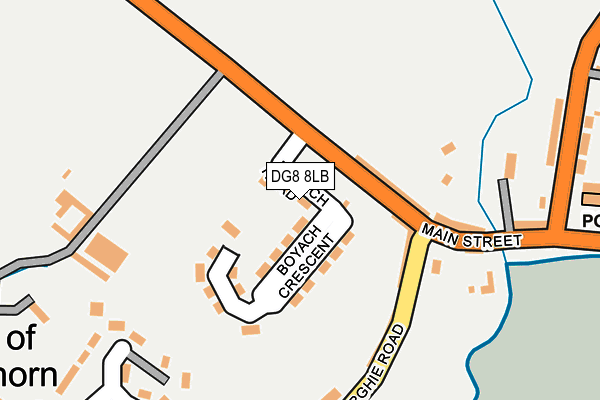 DG8 8LB map - OS OpenMap – Local (Ordnance Survey)