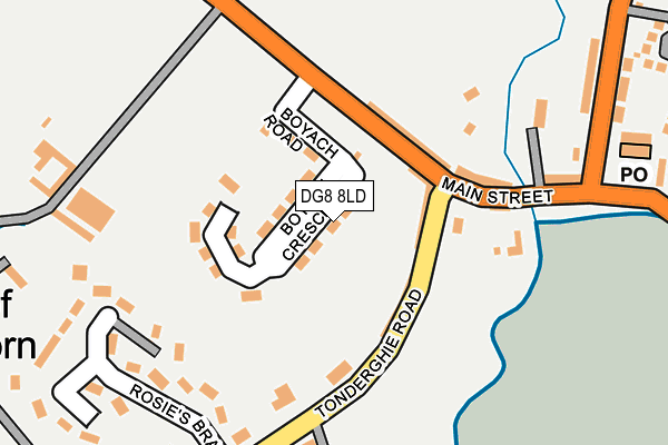 DG8 8LD map - OS OpenMap – Local (Ordnance Survey)