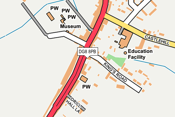 DG8 8PB map - OS OpenMap – Local (Ordnance Survey)