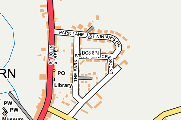 DG8 8PJ map - OS OpenMap – Local (Ordnance Survey)