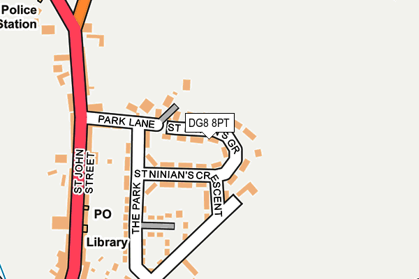 DG8 8PT map - OS OpenMap – Local (Ordnance Survey)