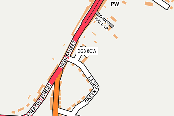 DG8 8QW map - OS OpenMap – Local (Ordnance Survey)