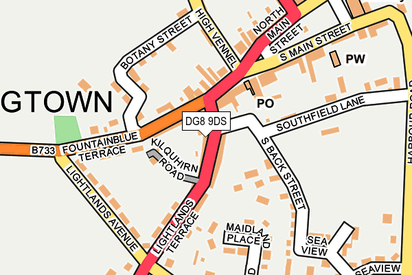 DG8 9DS map - OS OpenMap – Local (Ordnance Survey)