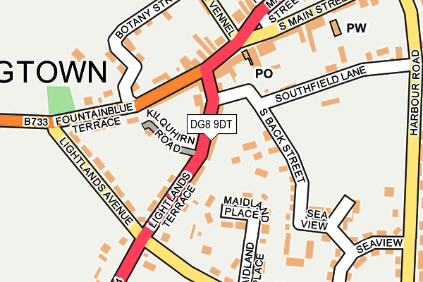 DG8 9DT map - OS OpenMap – Local (Ordnance Survey)