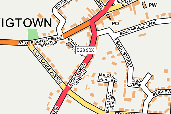 DG8 9DX map - OS OpenMap – Local (Ordnance Survey)