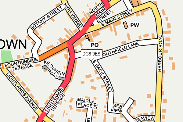 DG8 9ES map - OS OpenMap – Local (Ordnance Survey)