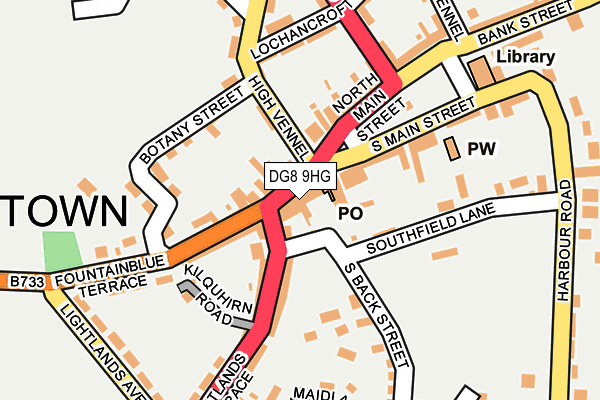 DG8 9HG map - OS OpenMap – Local (Ordnance Survey)