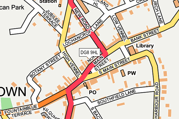 DG8 9HL map - OS OpenMap – Local (Ordnance Survey)