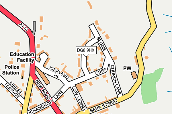 DG8 9HX map - OS OpenMap – Local (Ordnance Survey)
