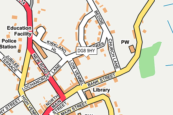 DG8 9HY map - OS OpenMap – Local (Ordnance Survey)