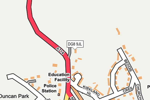 DG8 9JL map - OS OpenMap – Local (Ordnance Survey)